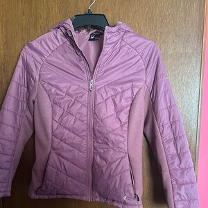Spyder Women's Mauve Puffer Hooded Jacket
